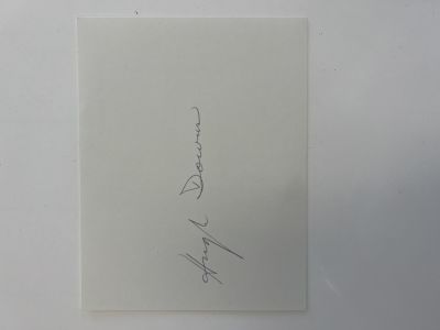 Newscaster Hugh Downs original signature.6x5 inches