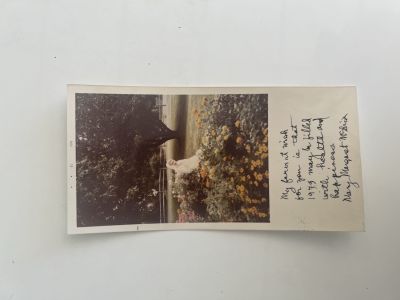 Radio Show Host Mary Margaret McBride signed photo with personal note. 3.5x7 inches