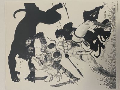 1994 Rich Larson Cult of the Cat mini poster. 11x14 inches