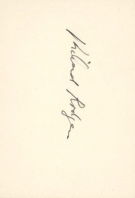 Composer Richard Rodgers original signature. GFA Authenticated. This is a Richard Rodgers