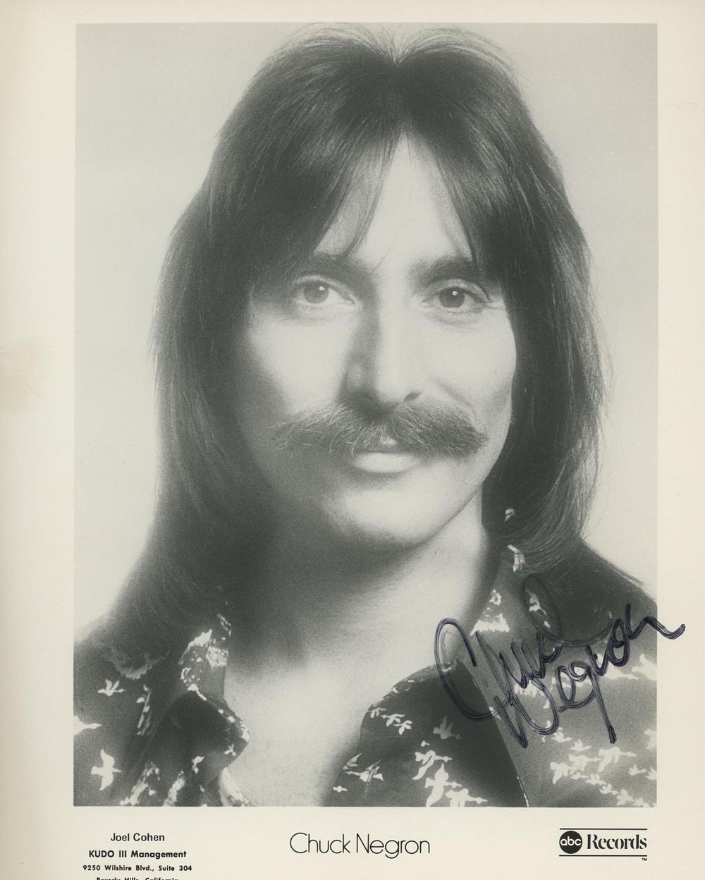 Three Dog Nights Chuck Negron signed photo. GFA Authenticated. Chuck Negron signed photo. GFA 