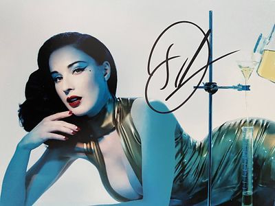 Dita Von Teese signed photo. 8x10 inches