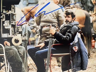 Star Wars George Lucas signed photo. 8x10 inches