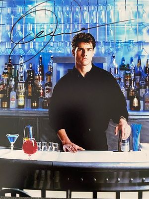 Cocktail Tom Cruise signed photo. 8x10 inches
