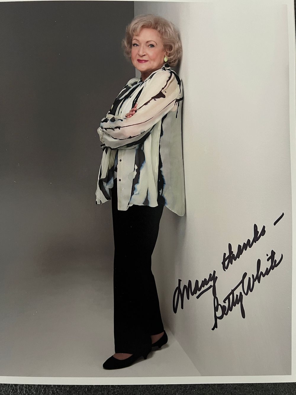 Betty White signed photo. 8x10 inches