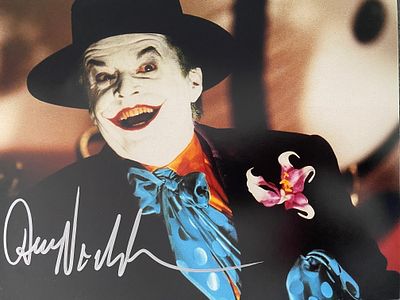 The Joker Jack Nicholson signed Batman movie photo. Batman signed movie photo autographed by