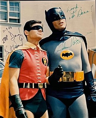 Batman's Adam West and Burt Ward Signed Photo. 8x10 inches.