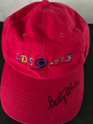 Betty White signed CBS anniversary hat