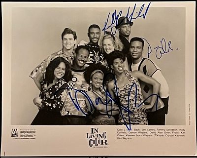 In Living Color Cast Signed Photo. Signed by Kelly Coffield, David Allan Grier, and Damon