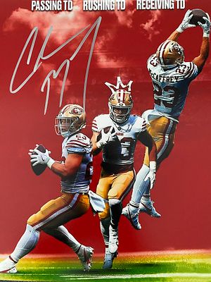 San Francisco 49ers Christian McCaffrey signed photo 8x10 inches