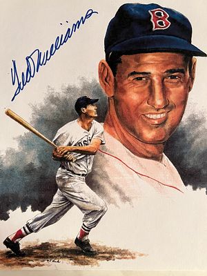 Ted Williams signed photo. 8x10 inches