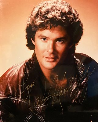 Knight Rider David Hasselhoff signed photo. David Hasselhoff signed photo. 8x10 inches