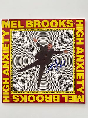 Mel Brooks High Anxiety signed soundtrack. GFA Authenticated. Mel Brooks High Anxiety signed