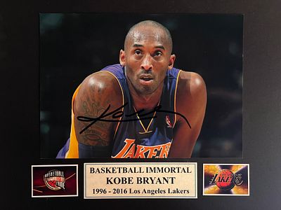 Kobe Bryant signed photo. 8x10 inches