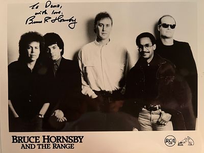 Pop Star Bruce Hornsby signed promo photo. Bruce Hornsby signed photo. 8x10 inches