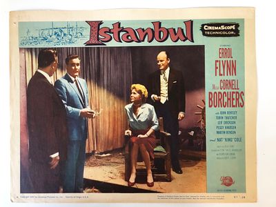 Istanbul original 1957 vintage lobby card on heavy card stock. 11x14 inches