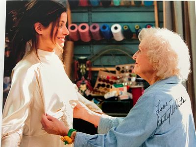 The Proposal Betty White signed photo. The Proposal signed photo autographed by Betty White.