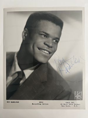 Roy Hamilton signed photo. 8x10 inches