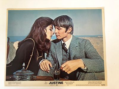 Justine original 1969 vintage lobby card on heavy card stock. 11x14 inches