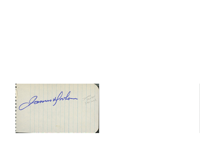 James Devlon original signature. James Devlon signature cut