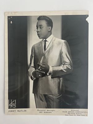 The Impressions Jerry Butler signed photo. Jerry Butler signed photo. 8x10 inches