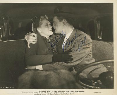 The Power Of The Whistler Richard Dix signed photo. The Power of the Whistler signed photo