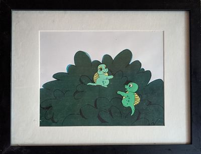 Dink, The Little Dinosaur Framed Animation Cel 15x 12 inches