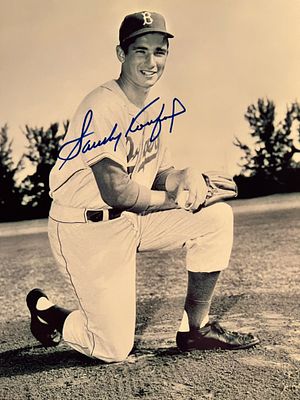 Sandy Koufax signed photo. 8x10 inches