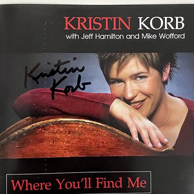 Kristin Korb Where You'll Find Me signed CD. 5x5 inches