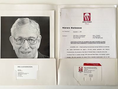 UCLA Basketball Coach John R. Wooden Classic press packet. John R. Wooden Classic press packet.