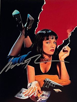 Pulp Fiction Uma Thurman signed photo. 8x10 inches
