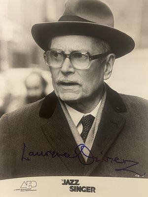 The Jazz Singer Laurence Olivier signed movie photo. 8x10 inches