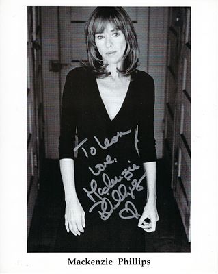 American Graffiti Mackenzie Phillips signed photo. Mackenzie Phillips signed photo. 8x10 inches