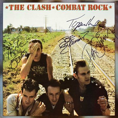 The Clash signed
Combat Rock album. The Clash 1982 Combat Rock album. Signed: Joe Strummer 