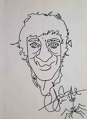 The Who John Entwistle drawing. 7 1/2 x 10 Inch