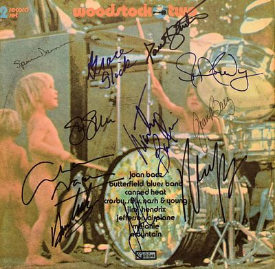 Woodstock Two Signed album. 1971 original soundtrack recording Woodstock Two album autographed 