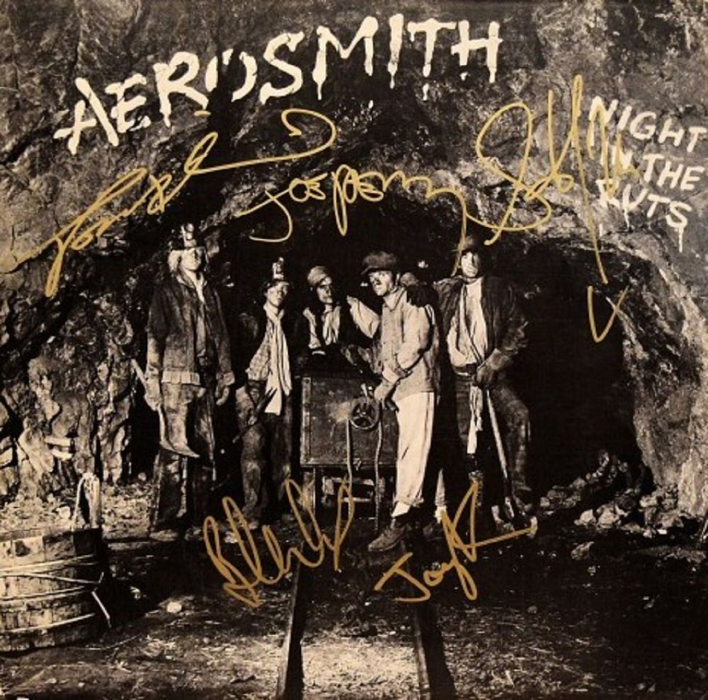 Aerosmith signed Night In The Ruts album. Aerosmith 1979 "Night In The Ruts" album autographed 