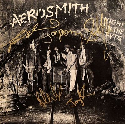 Aerosmith signed Night In The Ruts album. Aerosmith 1979 "Night In The Ruts" album autographed 