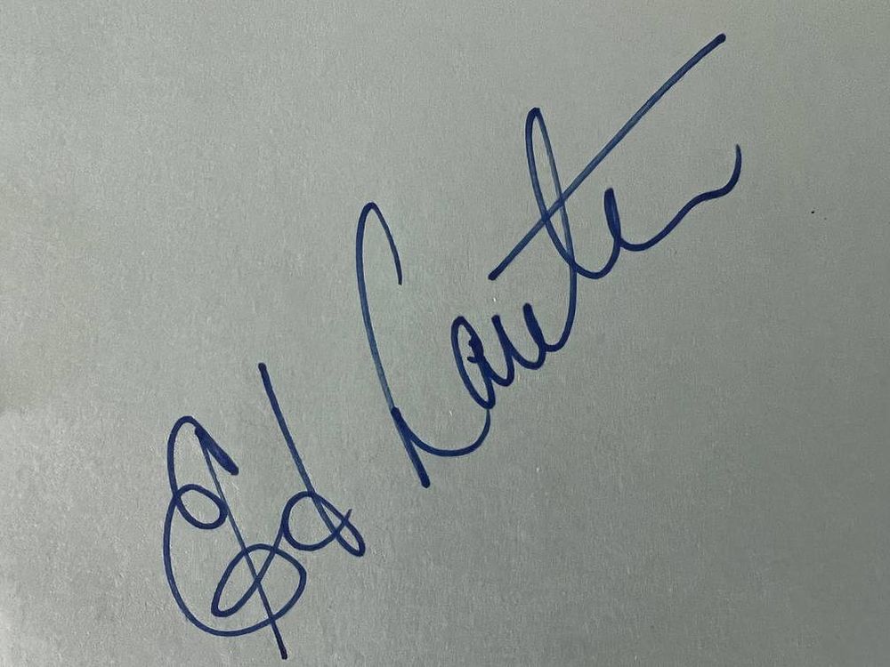 The Longest Yard Ed Lauter autograph. 4 x 6 inch