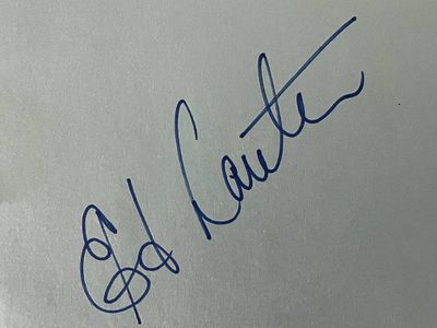 The Longest Yard Ed Lauter autograph. 4 x 6 inch