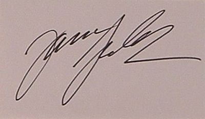 Sopranos James Gandolfini signature slip. 5 in. by 3 in. slip autographed by James Gandolfini.
