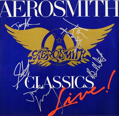 Aerosmith signed Classics Live! album. Aerosmith 1986 Classics Live! album. Signed: Steven Tyler 