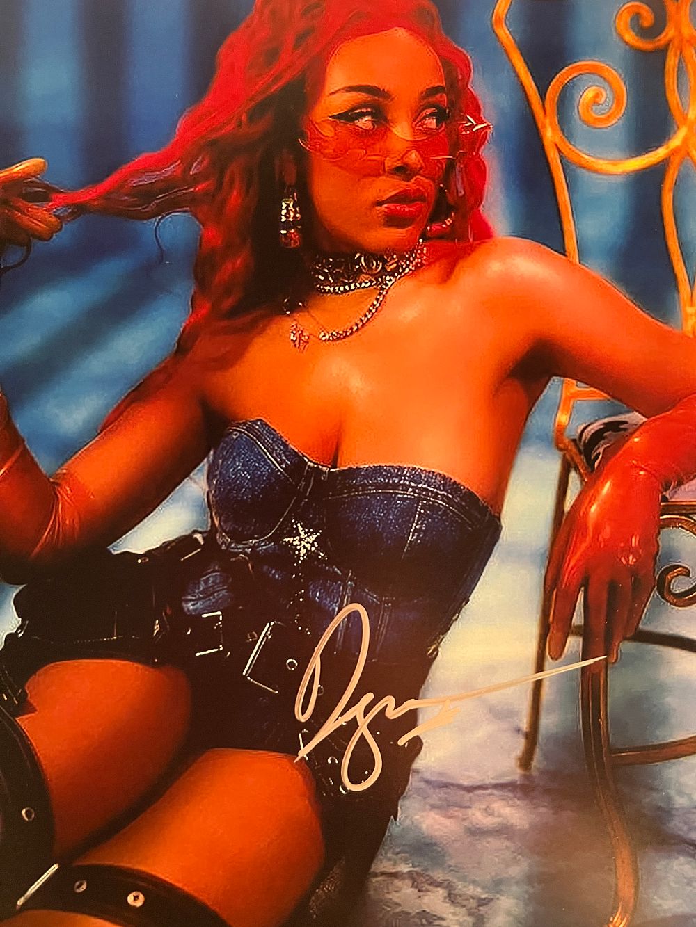 Pop star Doja Cat signed photo. 8x10 inches
