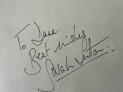 Doctor Who Sarah Sutton autograph. 4 x 6 inch