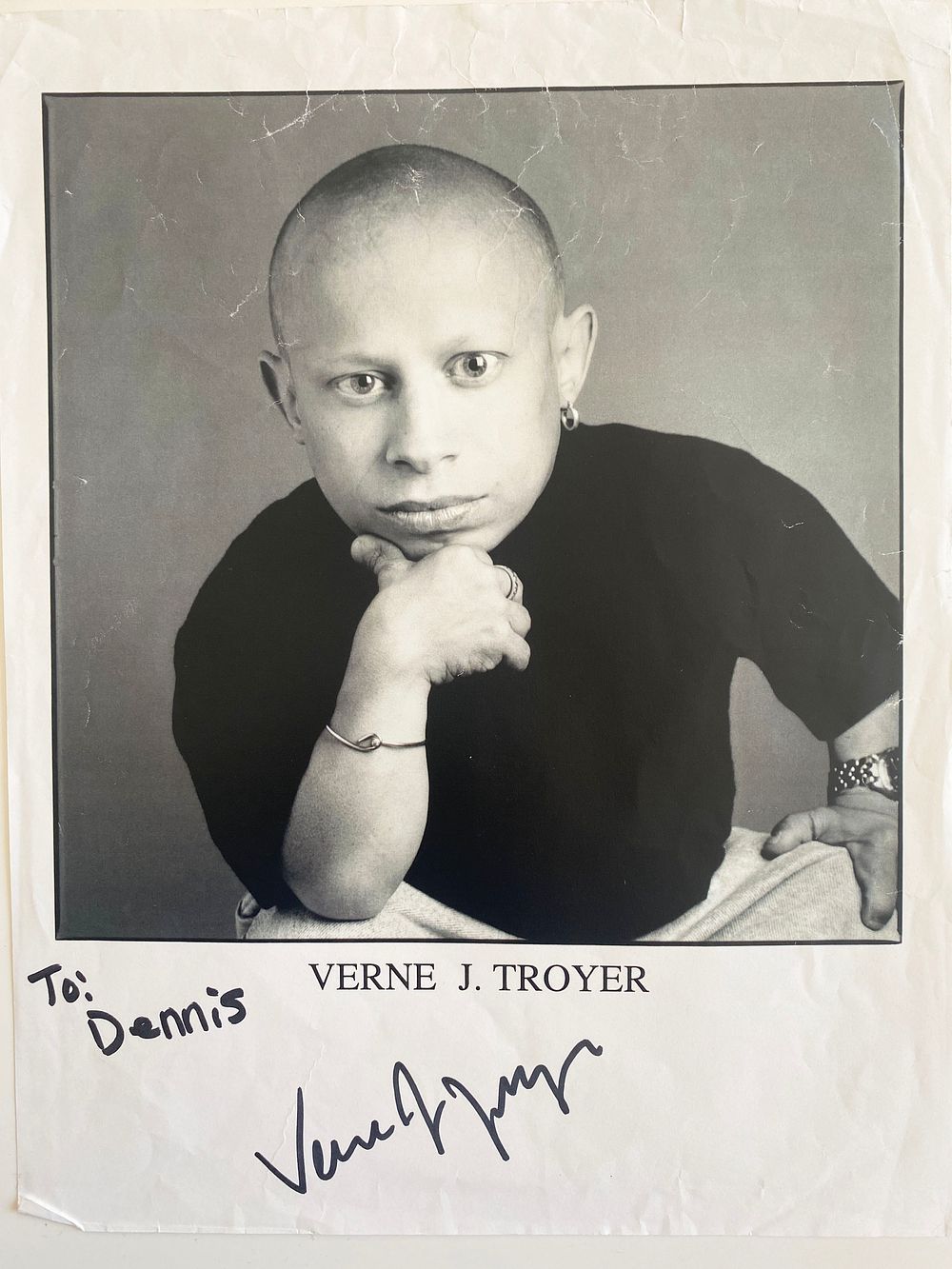 Austin Powers Verne Troyer signed photo. 8x10 inches