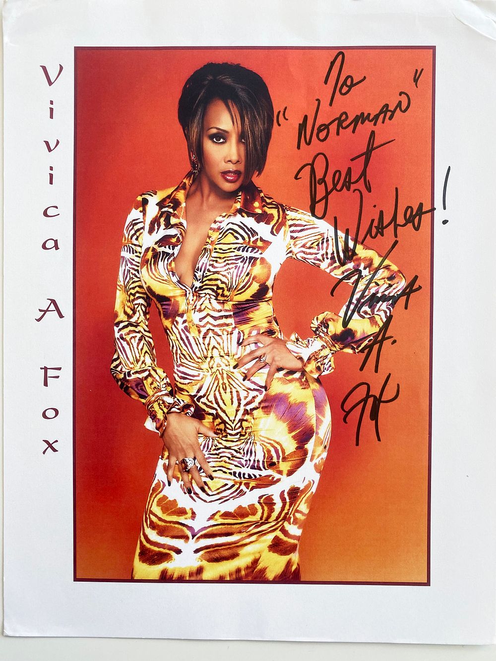 Kill Bill Vivica A. Fox signed photo. Vivica A. Fox signed photo. 8x10 inches