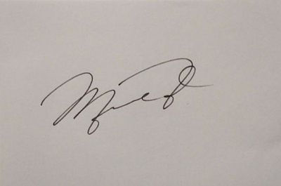 Michael Jordan signature slip. 6 in. by 4 in. slip autographed by Michael Jordan.