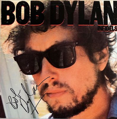 Bob Dylan Infidels signed album. Bob Dylan Infidels 1983 signed album
