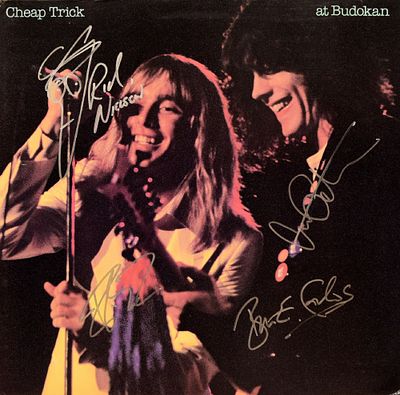 Cheap Trick at Budokan signed album autographed by Rick Nielsen, Robin Zander, Tom Petersson 