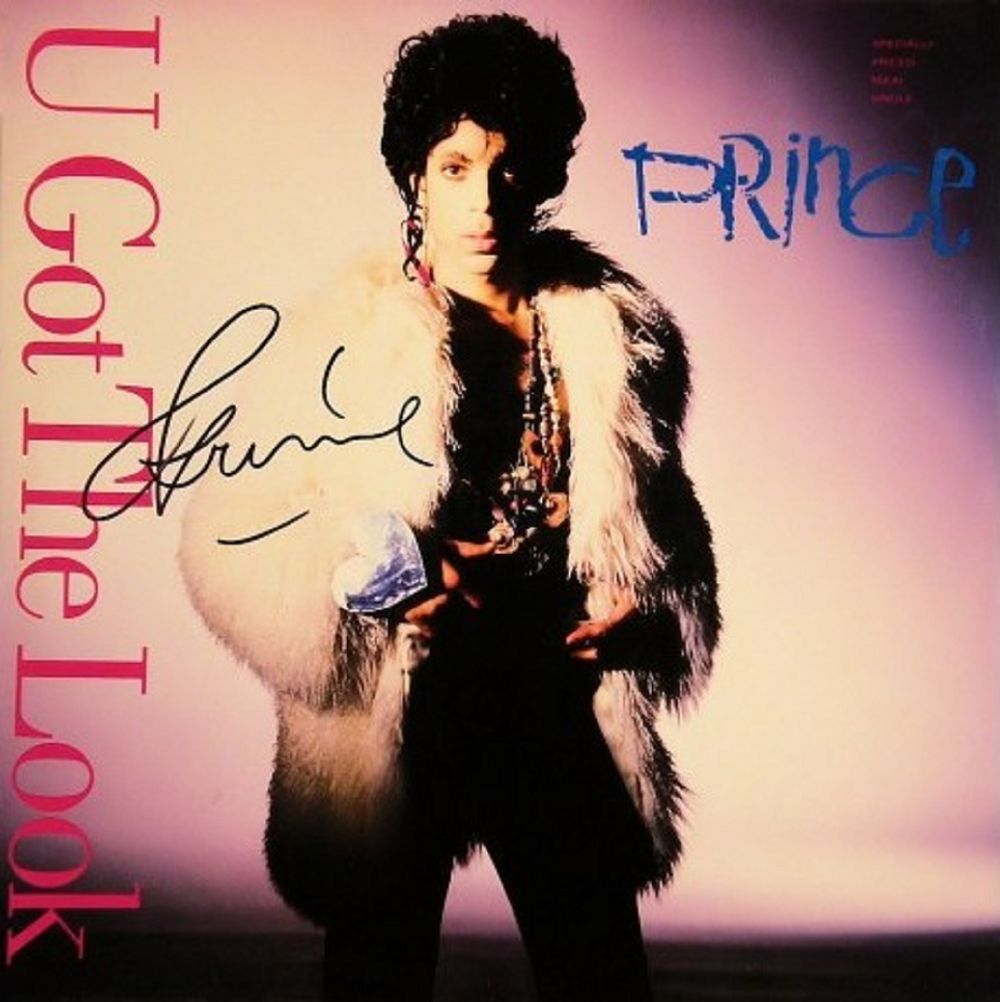 Prince signed 12 inch single "U Got The Look" album. Prince 1987 "U Got The Look" 12 inch single 